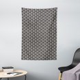 thumbnail image 1 of Lattice Tapestry, Repeating Geometric Tiles from Striped Elements Hexagon Motifs Grid, Wall Hanging for Bedroom Living Room Dorm Decor, 40"W X 60"L, Charcoal Grey and Eggshell, by Ambesonne, 1 of 2