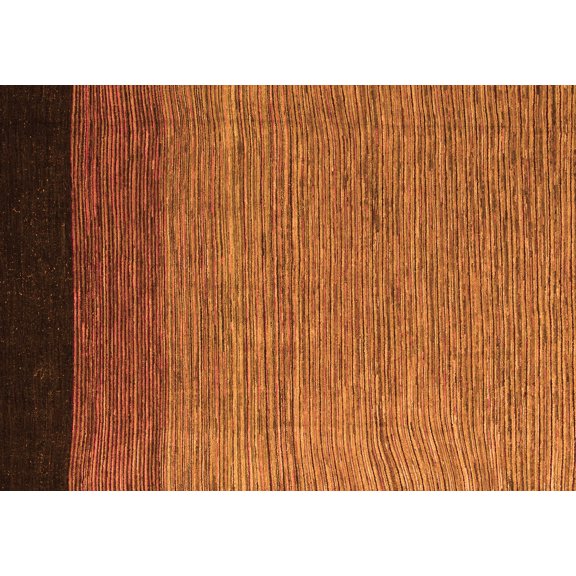 Ahgly Company Indoor Rectangle Abstract Orange Modern Area Rugs, 5' x 7'
