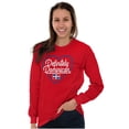 thumbnail image 5 of Definitely Dominican Cute Flag Love Women's Long Sleeve T Shirt Brisco Brands S, 5 of 5