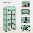 thumbnail image 2 of HomGarden 4-Tier Weatherproof Mini Greenhouse,Portable Indoor Outdoor Reinforced PE Cover,Green, 2 of 11