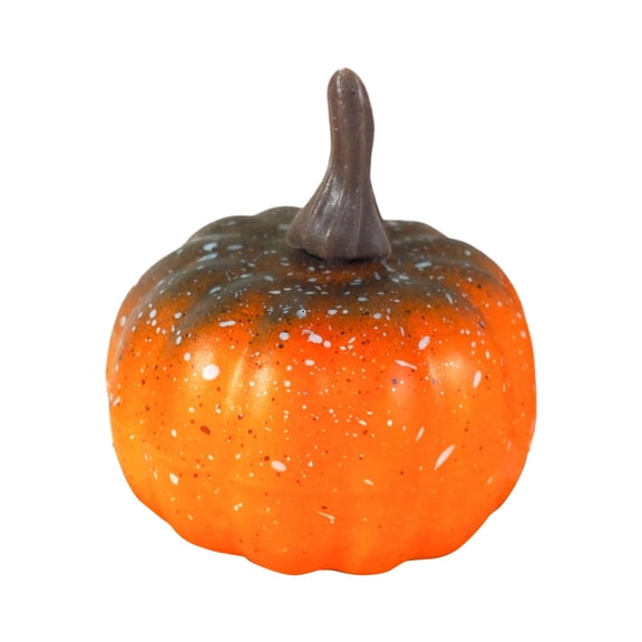 MInHoues 10 Pcs Halloween Foam Pumpkin Decoration, Realistic Artificial Autumn Harvest Tabletop Ornament, Fake Veggies for DIY Craft, Festival Home Party Decor, Dark Green