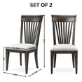 thumbnail image 3 of Beige Upholstered Dining Chair , 2 Pieces - Nailhead Trim, Slat-back Support Chairs ( Of 2), Grant Trim Design Element, Seat, Slat Back, Tapered Legs, Hardwood Construction, 3 of 3