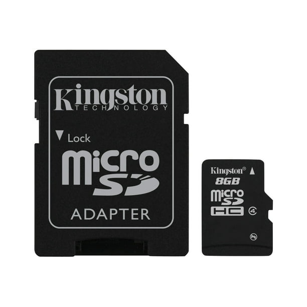 Kingston - Carte Mémoire Flash (Adaptateur microSDHC vers SD Inclus) - 8 Go - Classe 4 - microSDHC