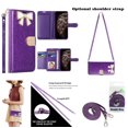 thumbnail image 2 of For Samsung Galaxy A53 5G / SM-A536 Diamond Bow Glitter Full Body Cover Protective Shockproof Card Slot Flap Folio Stand Leather Wallet Pouch Case Cover Purple, 2 of 5
