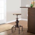 thumbnail image 4 of Gymax Industrial Bar Stool Wood Seat Water Pipe Fire Hydrant Design Height Adjustable, 4 of 10