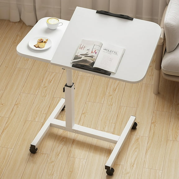over Bed Table Adjustable Height(60-95CM), Hospital Bed Table with Anti-Slip Strip, Overbed Table with Wheels for Living Room Bedroom Hospital