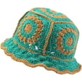 thumbnail image 5 of CoCopeaunts Women Bucket Hat Garden Fisherman Hat Autumn Winter Warm Flower Knitting Woven Basin Hat Daily Street All-Match, 5 of 8