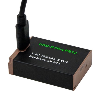 Replacement for Canon EOS Kiss X7 Battery (750mAh) with USB-C Fast Charging