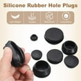 thumbnail image 3 of 15pcs Silicone Rubber Hole Plugs, Arc Round Bottle Hole Stoppers for 22-23mm Inner Snap in Type Locking Plug Cover for Furniture Accessory, Black, 3 of 7