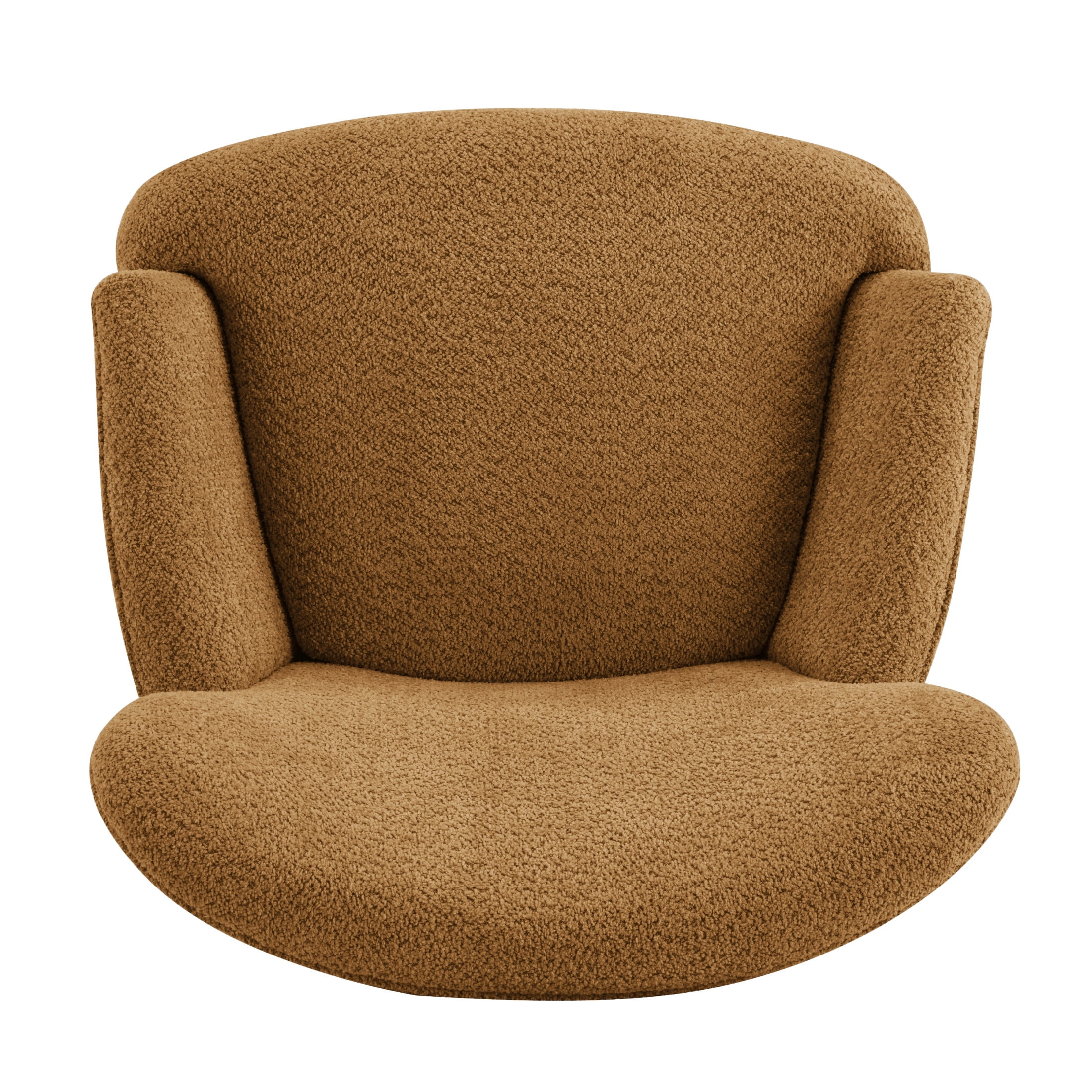 Christopher Knight Home Contemporary Boucle Upholstered Chair with Flared Armrest and Wood Frame, Caramel