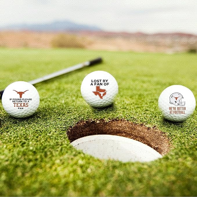 Texas at Austin Longhorns Edition Funny Taylormade Distance+ Golf Balls 12-Pack (Dozen)