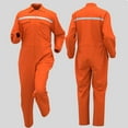 thumbnail image 2 of Atogsazn Mens Cover Jumpsuit Full Zip Long Sleeve Work Coverall with Pocket Costume Uniform Pants Outerwear 01-Orange M Fashion, 2 of 6