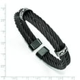thumbnail image 7 of Edward Mirell Black Ti & Sterling Silver Thorn Double Cable Cuff Bracelet, 7 of 7