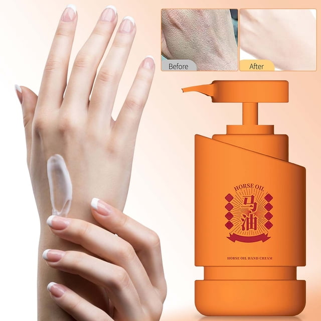 Puntoco Crema de manos con aceite de caballo Crema de manos seca e hidratante para manos que se congela y agrieta