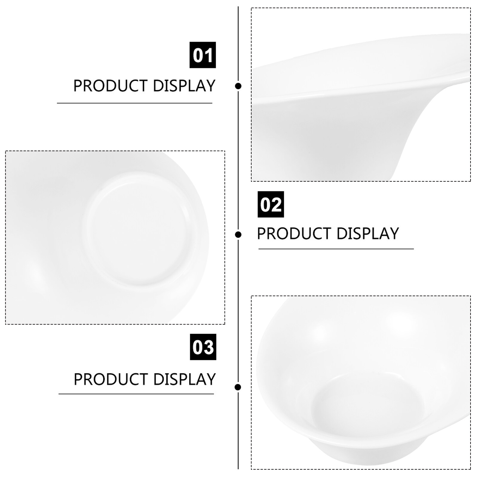 ULTNICE White Ceramic Bowl for Home Use Safe and Odorless with Material 8 Inches