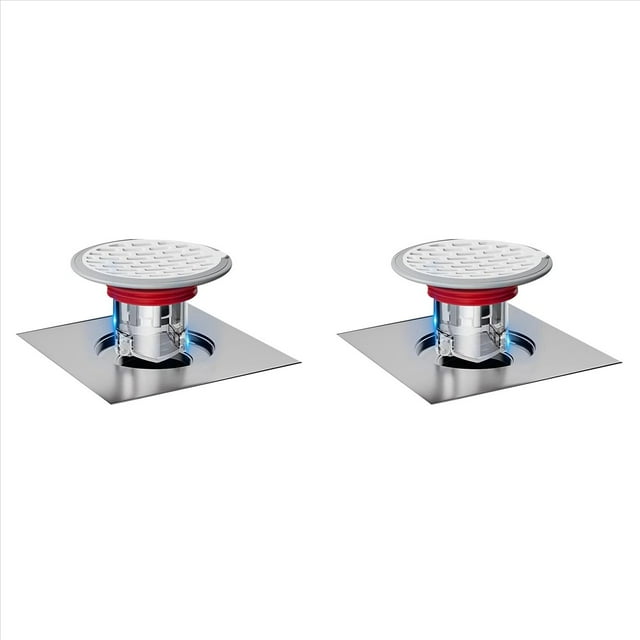 2X PrevencióN de Reflujo de Drenaje de Piso de Ducha: VáLvula Unidireccional, Cubierta Antiolor de Alcantarillado (Calibre de InstalacióN: 32-75 Mm/1,26-2,95 Pulgadas)