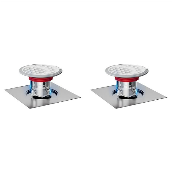 2X PrevencióN de Reflujo de Drenaje de Piso de Ducha: VáLvula Unidireccional, Cubierta Antiolor de Alcantarillado (Calibre de InstalacióN: 32-75 Mm/1,26-2,95 Pulgadas)