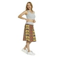 thumbnail image 4 of Women's Tribal Afircan Chief A-line Printed Skirt Casual Wear, S, Mustard Orange Blue, by Ambesonne, 4 of 6