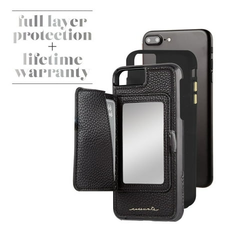 Mirrored Compact Case - New Case-Mate Compact Mirror Protection Case for iPhone 7 Plus / 8 Plus - Black