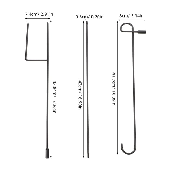 HOOWIFFY Heavy Duty Wrought Iron Garden Flag Stand with Windproof Clips for Outdoor Yard and Lawn Decoration