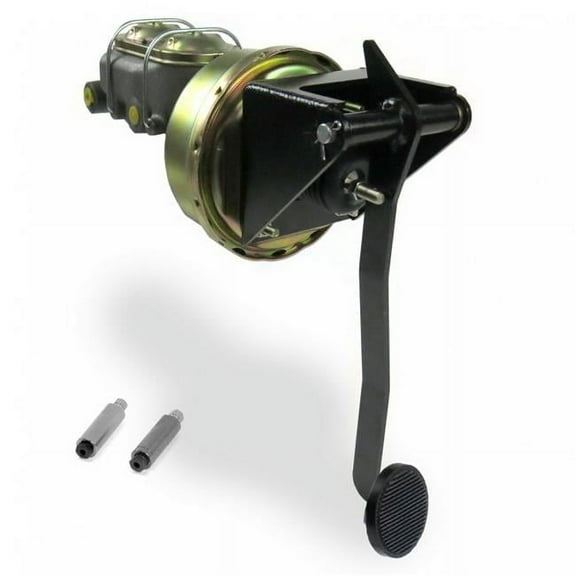 Helix Suspension Brakes & Steering  Universal Firewall 8 in. Dual Brake Pedal Kit Disc & Disc 3 in. Black Pad