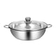 thumbnail image 1 of Olla de acero inoxidable de doble cara para cocinar, con tapa, ideal para fiestas y camping. 32cm 1 compartimento, 1 of 9