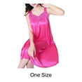 thumbnail image 6 of Lady Pajamas Solid Color Smooth Lace Patchwork Night Dress for Wedding Night, 6 of 7