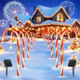 thumbnail image 2 of BinKFF 20" Christmas Candy Cane Lights -4/5/8/12 Pack LED Candy Cane Lights Christmas Decor, Outdoor Christmas Decorations for Yard, Lawn, Garden and Pathway, 2 of 8