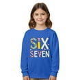 thumbnail image 2 of MAIHAN-Six Seven Print Kids Pullover 67 Sweatshirt Six Seven Long Sleeve Shirts- Unisex Graphic Crewneck Sweatshirt with 6 7 Design, Soft Top for Boys & Girls(Blue,13-14Years), 2 of 5