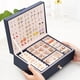 thumbnail image 5 of Joyeros para mujer, organizador de joyas, caja de cuero, grandes joyeros, organizador de pendientes, estuche de almacenamiento, exhibición de doble capa con bandeja extraíble, elegante joyero, contene, 5 of 5