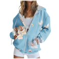thumbnail image 2 of ICHUANYI Liquidación Mujer Moda Impreso Blusa Manga Larga Tops Sudadera Bolsillos Sudadera Con Capucha ICHUANYI WER2023082204360, 2 of 4