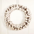 thumbnail image 5 of Cotton Wreath 16inch Large White Cotton Wreath for Festival Celebration Front, 5 of 8
