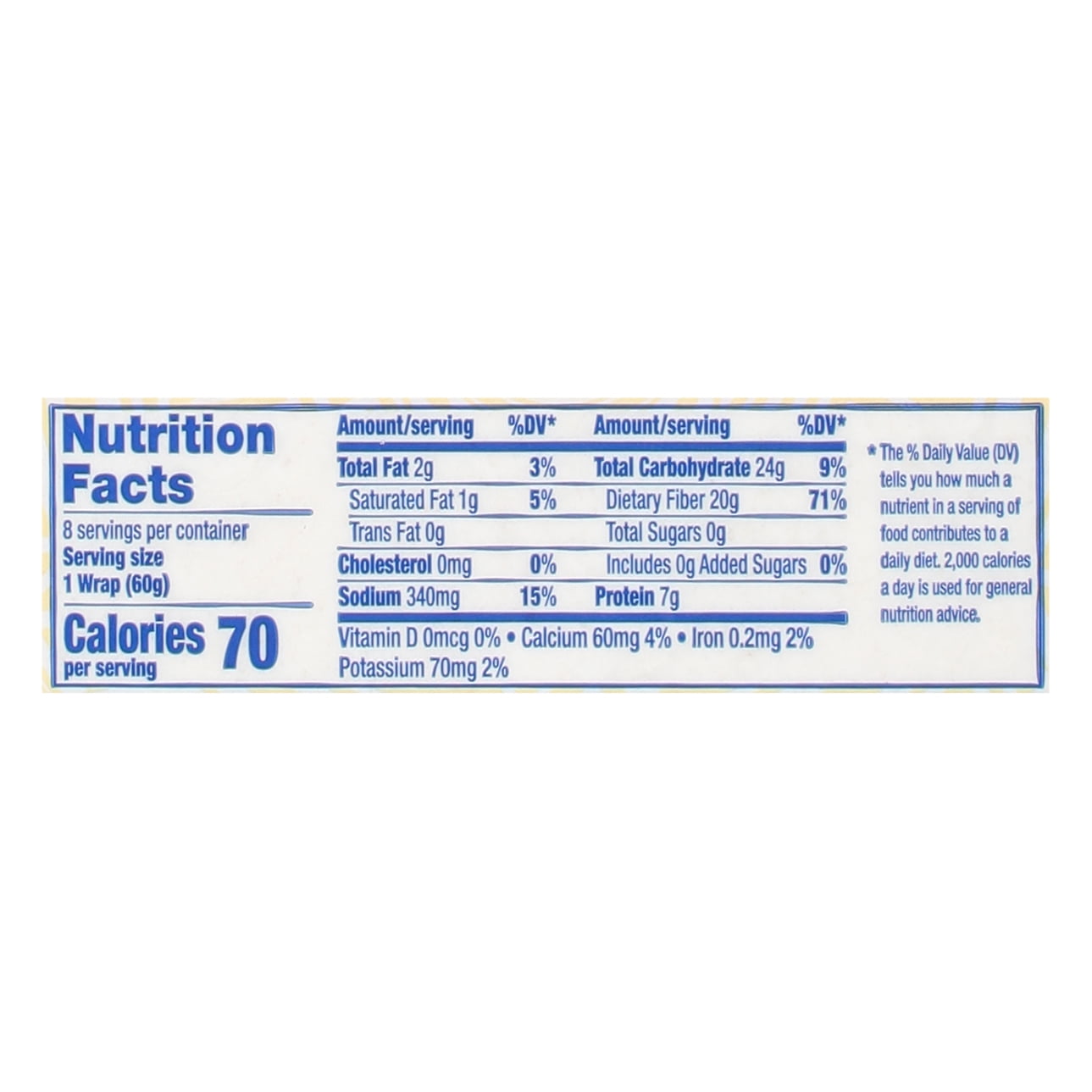 Don Pancho Whole Wheat Large Wraps, 17 oz, 8 Count