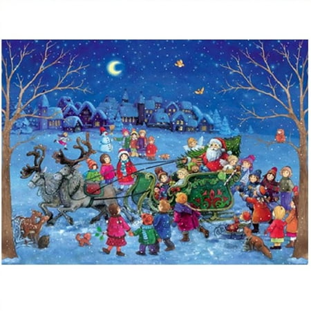 - Sleighing with Santa Claus Children in the Snow German Christmas Advent Calendar
