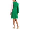 thumbnail image 2 of Kasper Womens Surplice Ruched Sheath Dress, 2 of 2