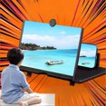 thumbnail image 4 of Mobile Phone Magnifier Screen, 3D HD Magnifying Projector Screen Enlarger for Movies Videos and Gaming,Foldable Phone Stand with Screen Amplifier, Compatible with All Smartphones, 4 of 7