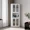 White, variant on Ero Metal Corner Storage Cabinet with Acrylic Glass Doors and Shelves
