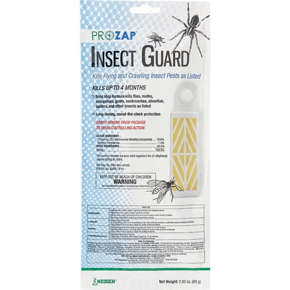 Prozap Insect Guard Pest Strip 5019510 - 4 Month Indoor Protection Insectstrip - 2.82 oz