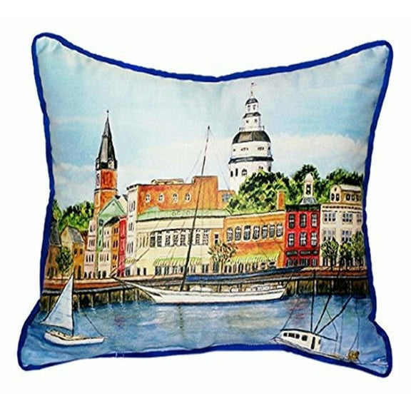 Betsy Drake Interiors Annapolis City Dock Extra Large Zippered Pillow 20x24