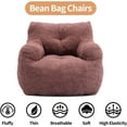 thumbnail image 6 of BISHE Bean Bag Chairs, Soft Tufted Foam Bean Bag Chair with Teddy Fabric for Adults and Kids, Comfy Lazy Sofa for Living Room, Bedroom, Red, 6 of 10