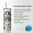 thumbnail image 3 of Sweet Gray And White Cats 20oz Insulated Water Bottle Skinny Tumbler Includes Straw, 3 of 7