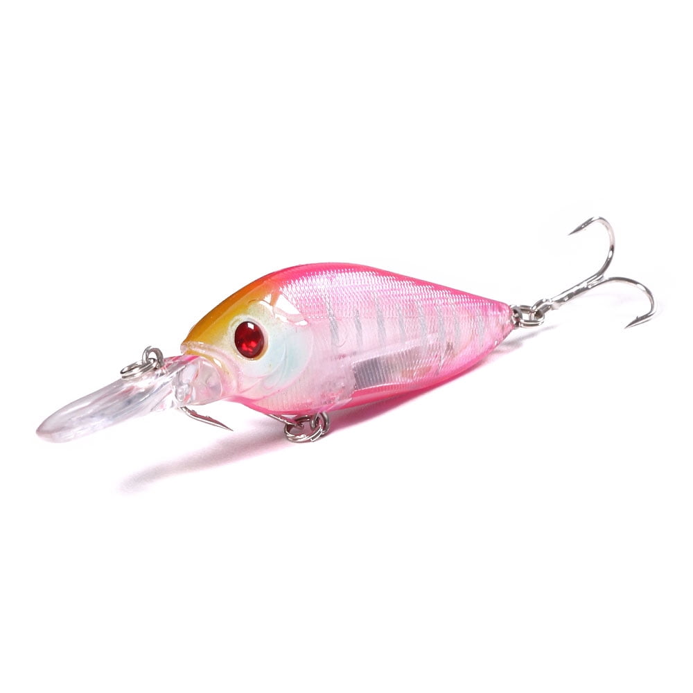 HENGJIA Minnow Fishing Lures Kit with Treble Hooks for Saltwater Freshwater, Lure kit for Trout Bass Salmon Fishing,10PCS
