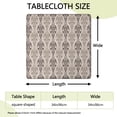 thumbnail image 2 of Boho Brown Damask Ethnic Pattern Square Fitted Tablecloth with Elastic Edge,Square Table Cover,Washable Elastic Table Cover for Home Kitchen Party Decor 34"x34", 2 of 6