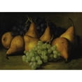 thumbnail image 2 of Edward Chalmers Leavitt 18x14 Black Ornate Wood Framed Double Matted Museum Art Print Titled - Still Life with Grapes and Yellow Pears (1884), 2 of 5