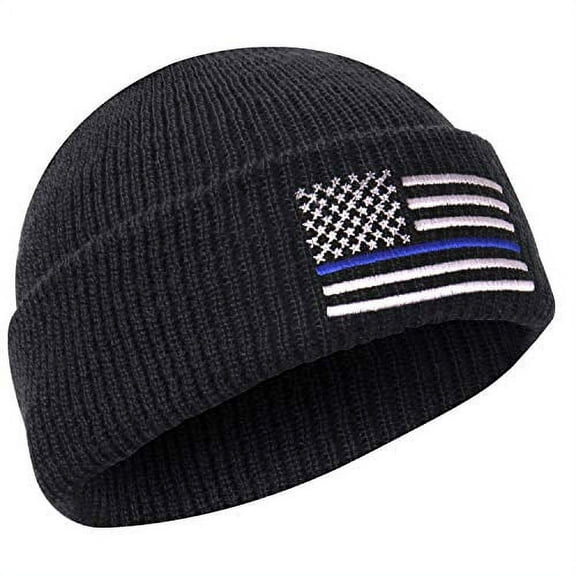 Rothco 16453 Thin Blue Line Deluxe Embroidered Watch Caps
