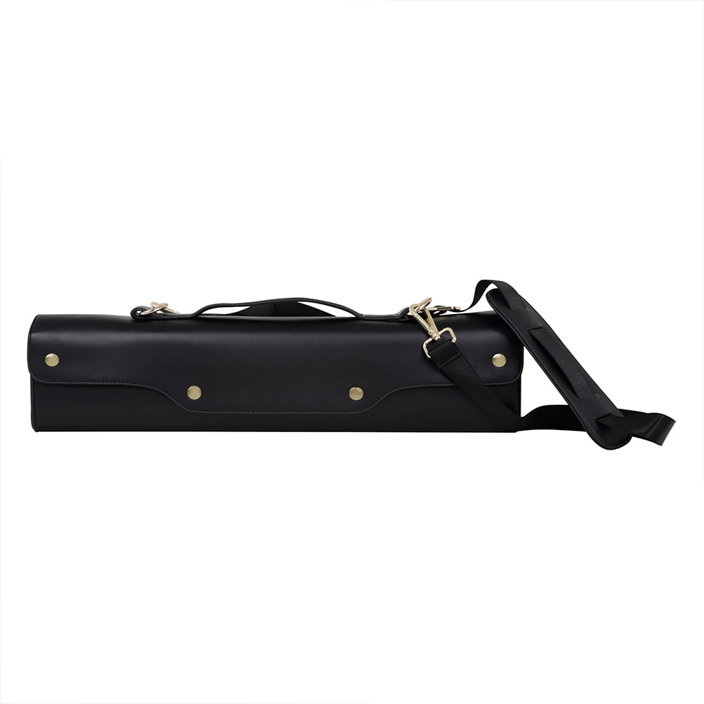 FENGGUIQU 1Pc Portable Flute Bag Black Waterproof Thickened Carrying Case for 16 Hole 17 Hole Flutes