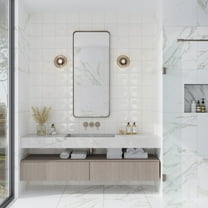 Cadence 8x8 Crisp White Porcelain Square Motif Wall and Floor Tile (12.49 sq ft/case) - 29 Pack