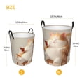thumbnail image 3 of Balery Relaxing Cat With Tea Cesta de ropa redonda con asas, impermeable, independiente, para ropa, juguetes, dormitorio y familia-Medium, 3 of 6
