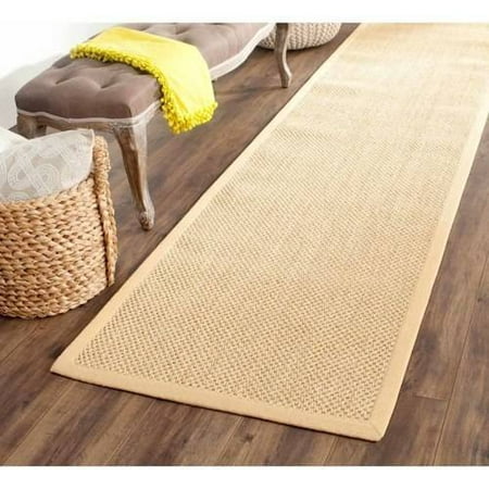 SAFAVIEH Natural Fiber Juniper Border Sisal Runner Rug  Maize/Wheat  2 6  x 20 Natural Fiber Rug Collection. Soft Sisal & Jute Area Rugs. The Natural Fiber Collection features a wonderful assortment of soft sisal area rugs as well as many other sustainable-fiber floor coverings for the home or office. Think coastal living and casual beach house style with rugs so classic they’ll even work in the city. Safavieh’s natural fiber rugs are soft underfoot  textural  natural in color and woven of sustainably-harvested sisal and sea grass  or biodegradable jute. Available in a wide choice of natural and designer colors  and sizes to fit any room  including hallway runners.