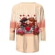 thumbnail image 4 of Xuyuer Valentine T Shirts Love Heart Printed Graphic Tee Tops Women's Casual 3/4 Sleeve T-Shirts Round Neck Cute Tunic Tops Basic Tees Blouses Business Work Tee Top Spring Shirts, 4 of 6